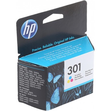 HP 301 (CH562EE) Tri-color Ink Cartridge, 165 pages for HP DESKJET 1000, 1050, 1050A, 2000, 2050, 2050A, 2054A, 3000, 3050, 3050A, 3020A, 3054A HP 301 (CH562EE) Tri-color Ink Cartridge, 165 pages for HP DESKJET 1000, 1050, 1050A, 2000, 2050, 2050A, 2054A, 3000, 3050, 3050A, 3020A, 3054A