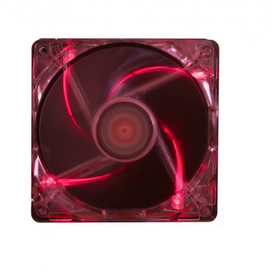 120mm Case Fan - XILENCE XPF120.TR Fan, Red LED, 120x120x25mm, 1400rpm, <21dBa, 68CFM, hydro bearing, Big 4Pin and 3Pin Molex, Black/Red