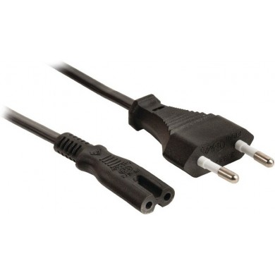 Power cord - 1.8m - Cablexpert PC-184/2, 1.8 m, EU 2 pin input plug, Black