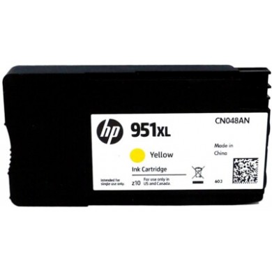 HP 951XL (CN048AE) Yellow Ink Cartridge, for OfficeJet PRO 8100 ePrinter , Pro 8600 Plus e-All-in-One , Pro 8600A (A911a) e-All-in-One , Pro 276dw , Pro 251dw, 1500 pages