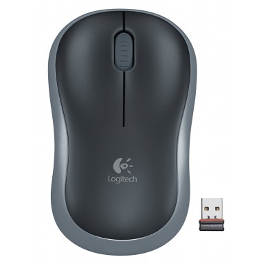 Mouse Wireless Logitech M185 Swift Grey, Grey/Black