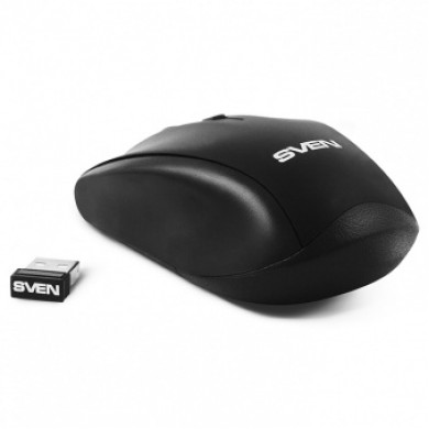 SVEN RX-305 Wireless, Optical Mouse, 2.4GHz, Nano Receiver, 800/1200/1600 dpi, USB, Black