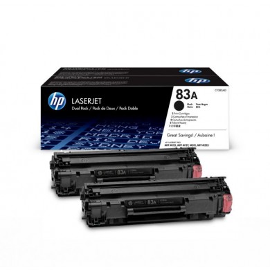 HP 83A Black Dual Pack Original Toner Cartridge for LaserJet Pro M125, M127, M225 Series, 1500 pages