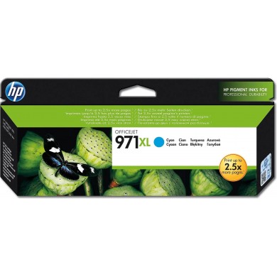 HP 971XL (CN626AE) High Yield Cyan Ink Cartridge for HP Officejet Pro X476dw, HP Officejet Pro X576dw, HP Officejet Pro X451dw, HP Officejet Pro X551dw, 6600 p.
