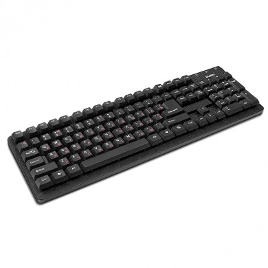SVEN Standard 301, Keyboard, Membrane tactile, Key calculator, USB, Black, Rus/Ukr/Eng