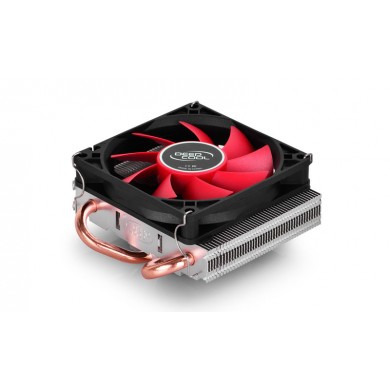 DEEPCOOL Cooler "HTPC-200", Socket 775/1150/1151/155/1156/1200 & AM5/AM4/AM3/FM2, up to 100W, 80х80х15mm, 600~2500rpm, 17.8~26.2 dBA, 23CFM, 4 pin, PWM, 47mm ultra-thin design compatible with HTPC Case &ITX MB, Hydro Bearing, 2 heatpipes direct contact
