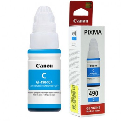 Ink Bottle Canon GI-490 C (0664C001), cyan, 70ml for G1400/1410/G2410/G2411/G2415/G3410/G3411/G3415/G4411, 7000 p.