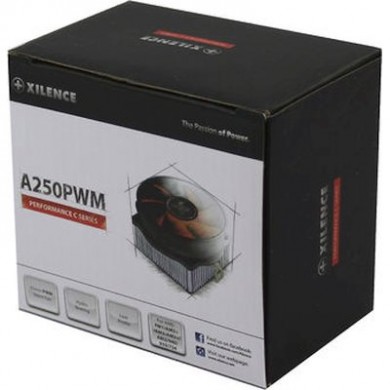 XILENCE Cooler XC035 &rdquo;A250PWM&rdquo;, Socket AM5/AM4/AM3/AM3+/FM2/FM2+ up to 95W, 92x92x25mm, 1000~2800rpm, <17.8-34dBA, 44.4CFM, 4pin, PWM, Aluminium Heatsink, (45pcs/box)
