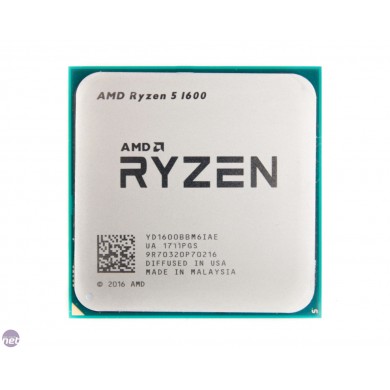AMD Ryzen 5 1600, Socket AM4, 3.2-3.6GHz (6C/12T), 16MB L3, No Integrated GPU, 14nm 65W, Box (with Wraith Spire Cooler)