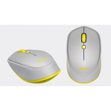 Logitech Bluetooth Mouse M535 Grey, Optical Mouse for Notebooks, Compatible with Windows/Mac OS/Chrome OS/Android, Grey/Yellow, Retail