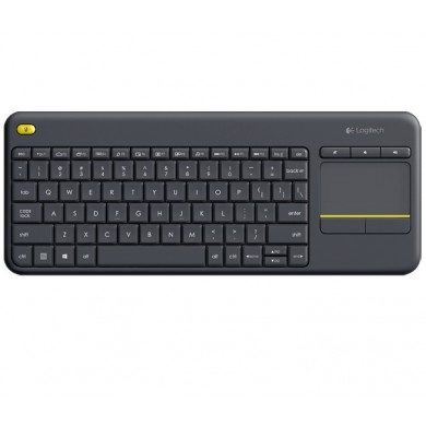 Logitech Wireless Touch Keyboard K400 Plus, Multi-touch touchpad, Nano receiver, USB, Retail, Black