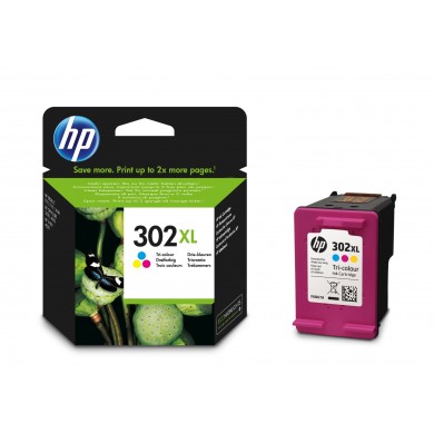 HP 302XL (F6U67AE) High Yield Tri-color Original Ink Cartridge for HP DeskJet 1110 Printer,HP OfficeJet 3830/3636/5230,HP DeskJet 2130/3636,HP ENVY 4523/4527/4520, 330 p.