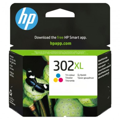 HP 302XL (F6U67AE) High Yield Tri-color Original Ink Cartridge for HP DeskJet 1110 Printer,HP OfficeJet 3830/3636/5230,HP DeskJet 2130/3636,HP ENVY 4523/4527/4520, 330 p.