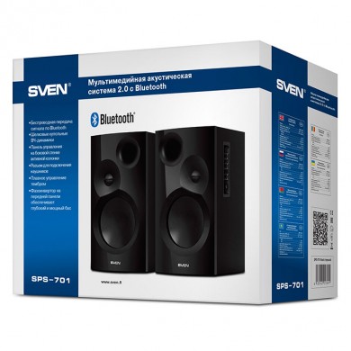 Boxe 2.0 SVEN SPS-701 / 40W RMS / Bluetooth / Black