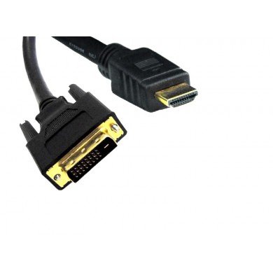 Cable HDMI-DVI - 1.5m - Brackton &rdquo;Basic&rdquo; DHD-SKB-0150.B, 1.5m, DVI-D cable 24+1 to HDMI 19 pin, m/m, double-shielded 1080i, pastic plug,  golden contacts