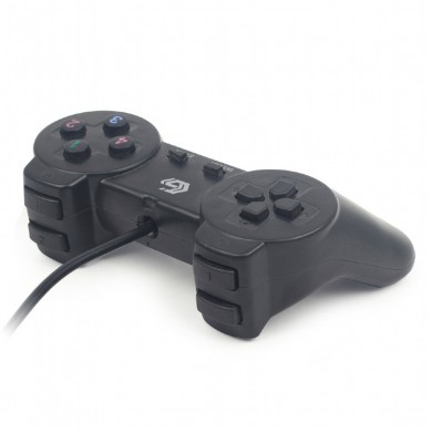 Gembird JPD-UB-01 Universal programmable gamepad, 4-way D-pad and 10 buttons, USB 2.0, 1.45m, Black
