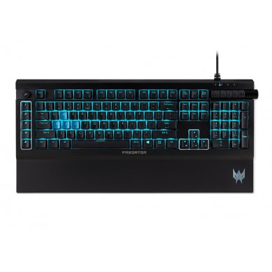 ACER PREDATOR GAMING KEYBOARD AETHON500, mechanical keys, 16.8M RGB backlit, detachable magnetic wrist rest, anodized aluminum faceplate.