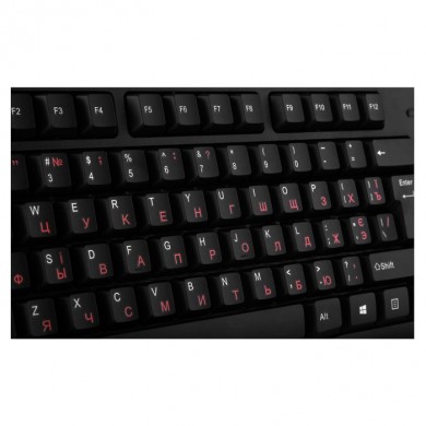 SVEN KB-S300, Keyboard, Waterproof design, 104 keys, traditional layout, Comfortable, quiet and precise keystroke, USB, OS compatibility: Windows, MacOS, Linux; Black, Rus/Ukr/Eng