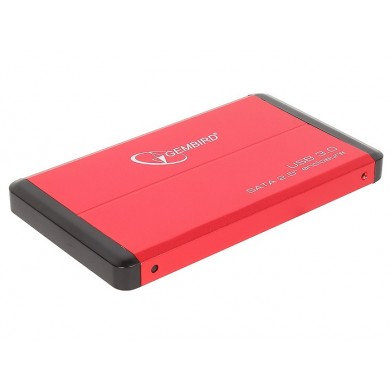Gembird EE2-U3S-2-R, External enclosure for 2.5'' SATA HDD with USB3.0(5Gb/s) interface, Red