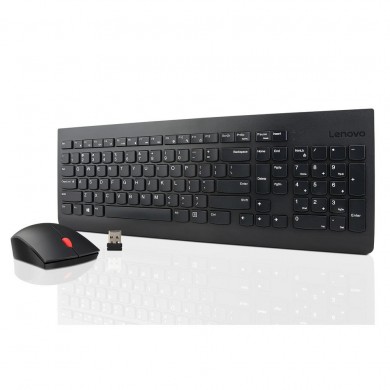 Lenovo Essential Wired Keyboard and Mouse Combo, USB, Black.