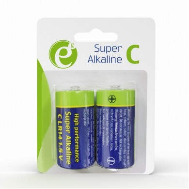 Gembird Alcaline Battery  C-cell LR14 1.5V,  2pcs, High performance and long lifetime