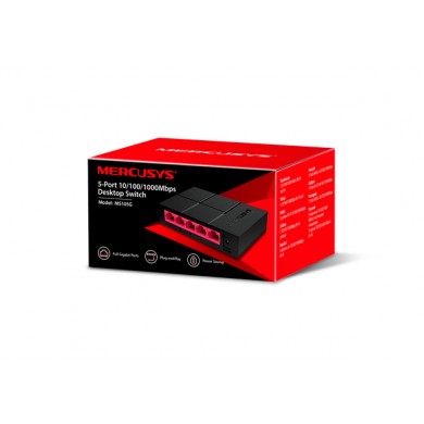 Switch MERCUSYS MS105G / 5 port / Gigabit / RJ45 / plastic case
