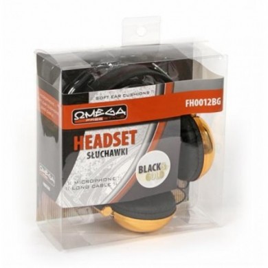 Freestyle FH0012BG Headset with micriphone, blacj&gold