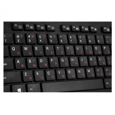 SVEN KB-E5800W, Wireless Keyboard, 104 keys,12 Fn-keys slim compact design, low-profile keys with smooth stroke, Nano receiver, USB, Рус/Укр/Eng, Black