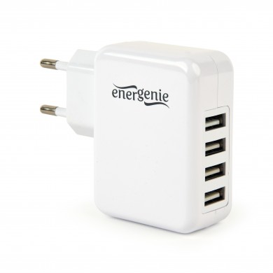 USB Charger  Gembird GMB EG-U4AC-02, 4x USB - 5V/ 3.1A, Input: 110/240V, Black