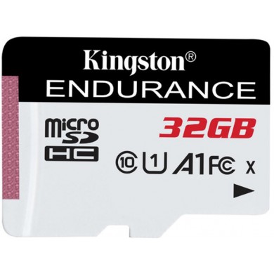 32GB microSD Class10 A1 UHS-I FC  Kingston High Endurance, 600x, Up to: 95MB/s, High performance, Seamless recording