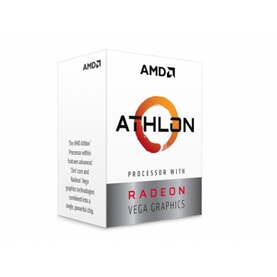 AMD Athlon 3000G, Socket AM4, 3.5GHz (2C/4T)  4MB L3, Integrated Radeon Vega 3 Graphics, 14nm 35W, Unlocked, Box