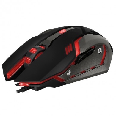 SVEN RX-G740 Gaming, Optical Mouse, 800/1200/1800/2400 dpi, 5+1 buttons (scroll wheel),  DPI switching modes, Two navigation buttons (Forward and Back), USB