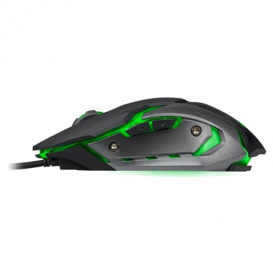 SVEN RX-G740 Gaming, Optical Mouse, 800/1200/1800/2400 dpi, 5+1 buttons (scroll wheel),  DPI switching modes, Two navigation buttons (Forward and Back), USB