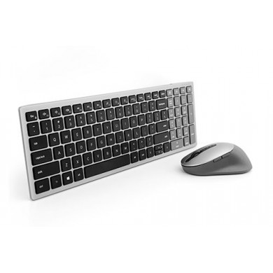 Dell Premier Multi-Device Wireless Keyboard and Mouse - KM7120W - Russian (QWERTY), Dual mode RF 2.4 GHz and Bluetooth 5.0, Scroll wheel (programmable: left tilt, click, right tilt), 1600 dpi,  3-Year Advanced Exchange Service.