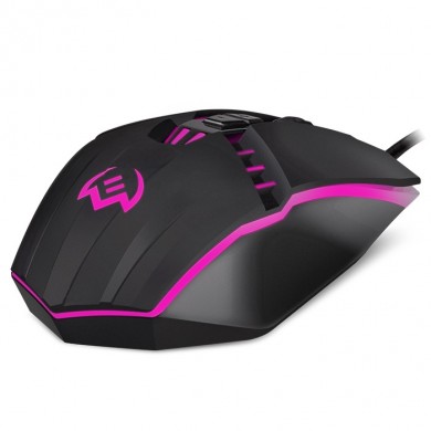 SVEN RX-G810 Gaming, Optical Mouse, 800-4000 dpi, 6+1 buttons (scroll wheel),  DPI switching modes, Two navigation buttons (Forward and Back),Soft Touch coating, USB, Black