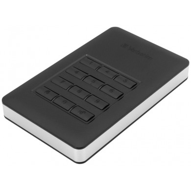 2.5&rdquo; HDD Extern Verbatim Store 'n' Go with Keypad Access / USB3.0/USB-C / 1.0TB / Black