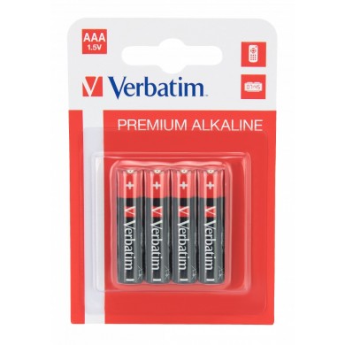 Verbatim Alcaline Battery  AAA, 4pcs, Blister pack