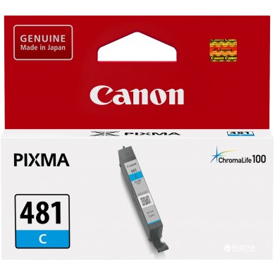 Ink Cartridge Canon CLI-481 C (2098C001) for Canon PIXMA TS6140, PIXMA TS8140, PIXMA TS9140, PIXMA TR7540, PIXMA TR8540