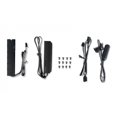 120mm Case Fan - DEEPCOOL &rdquo;CF120 PLUS-3IN1&rdquo;  3x  A-RGB LED 120x120x26.5mm, 500~1800 RPM&plusmn;10%, <28dBa, 52.5 CFM, Hydro Bearing, 4-Pin PWM, 3-pin(+5V-D-G), A-RGB Wire Controller, 4 Ports PWM Hub, Black