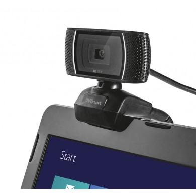Trust Trino HD Video Webcam, 720p HD Webcam with convenient built-in microphone, 1,43m, USB