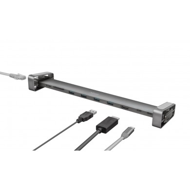 Adaptor Multiport Docking Station Trust Dalyx/ USB-С/ 4xUSB-A/ 2xUSB-C/ HDMI/ RJ45/ SD/ microSD