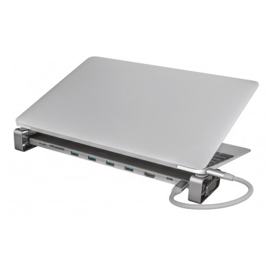 Adaptor Multiport Docking Station Trust Dalyx/ USB-С/ 4xUSB-A/ 2xUSB-C/ HDMI/ RJ45/ SD/ microSD