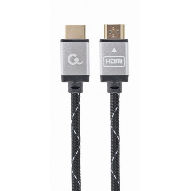 Cable HDMI  CCB-HDMIL-2M, 2m, male-male, Select Plus Series, High speed HDMI cable with Ethernet, Supports 4K UHD resolutions at 60 Hz, Durable nylon braiding and premium style connectors