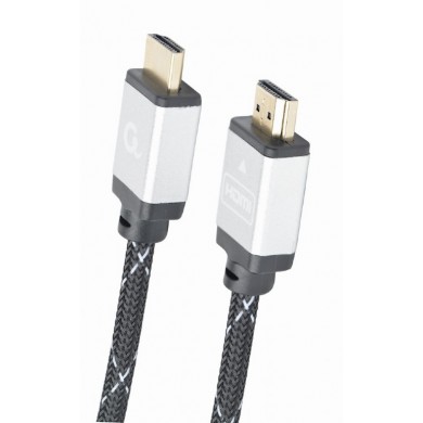 Cable HDMI  CCB-HDMIL-2M, 2m, male-male, Select Plus Series, High speed HDMI cable with Ethernet, Supports 4K UHD resolutions at 60 Hz, Durable nylon braiding and premium style connectors