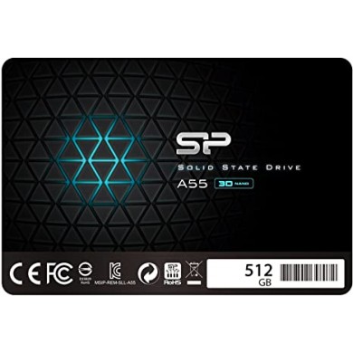 2.5&rdquo; SSD 512GB  Silicon Power  Ace A55, SATAIII, SeqReads: 500 MB/s, SeqWrites: 450 MB/s, MTBF 1.5mln, SLC Cache technology, BBM, SP Toolbox, 7mm, 3D NAND TLC