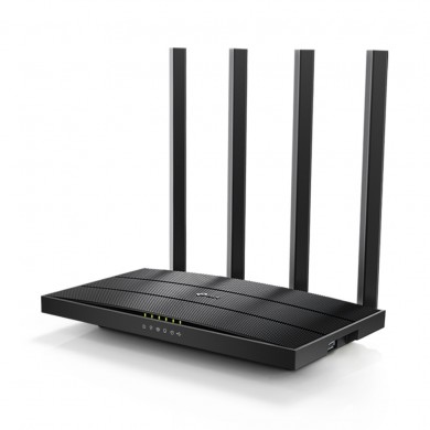 TP-LINK  Archer C6U  AC1200 Dual Band Wireless Gigabit Router, Atheros, 867Mbps at 5Ghz + 300Mbps at 2.4Ghz, 802.11ac/a/b/g/n, MU-MIMO, Beamforming, 1 Gigabit WAN + 4 Gigabit LAN, USB for 4G modem/Media/FTPserver, 4 external antennas + 1 int. antenna