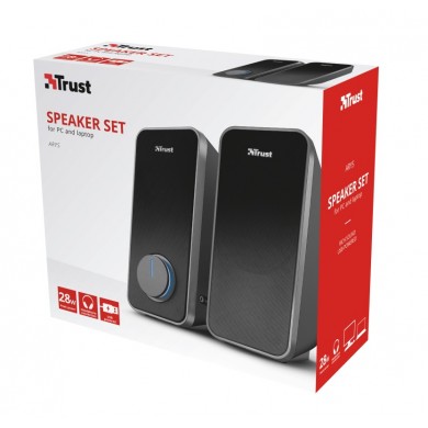 Boxe 2.0 Trust Arys Black / 28W / 3,5 AUX / USB power