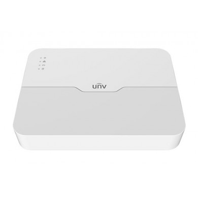 UNV NVR301-08LE2-P8, 8-ch, 1 SATA, 8 PoE, Incoming Bandwidth 80Mbps, Audio 1/1,  4 x 1080P@30 / 2 x 4MP@30 / 1 x 4K@30, Smart 1U, H.265&4K