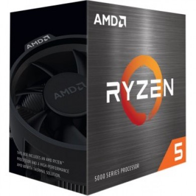 AMD Ryzen™ 5 5600X, Socket AM4, 3.7-4.6GHz (6C/12T), 3MB L2 + 32MB L3 Cache, No Integrated GPU, 7nm 65W, Unlocked, Box (with Wraith Stealth Cooler)
