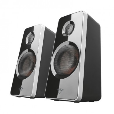 Trust Gaming GXT 38 Tytan 2.1 Ultimate Bass Speaker Set, Wooden subwoofer for rich and powerful sound, 120w  - Black